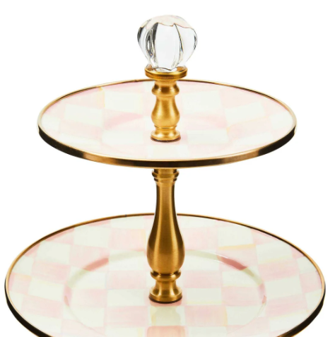 Rosy Check Three TierSweet Stand byMacKenzie-Childs